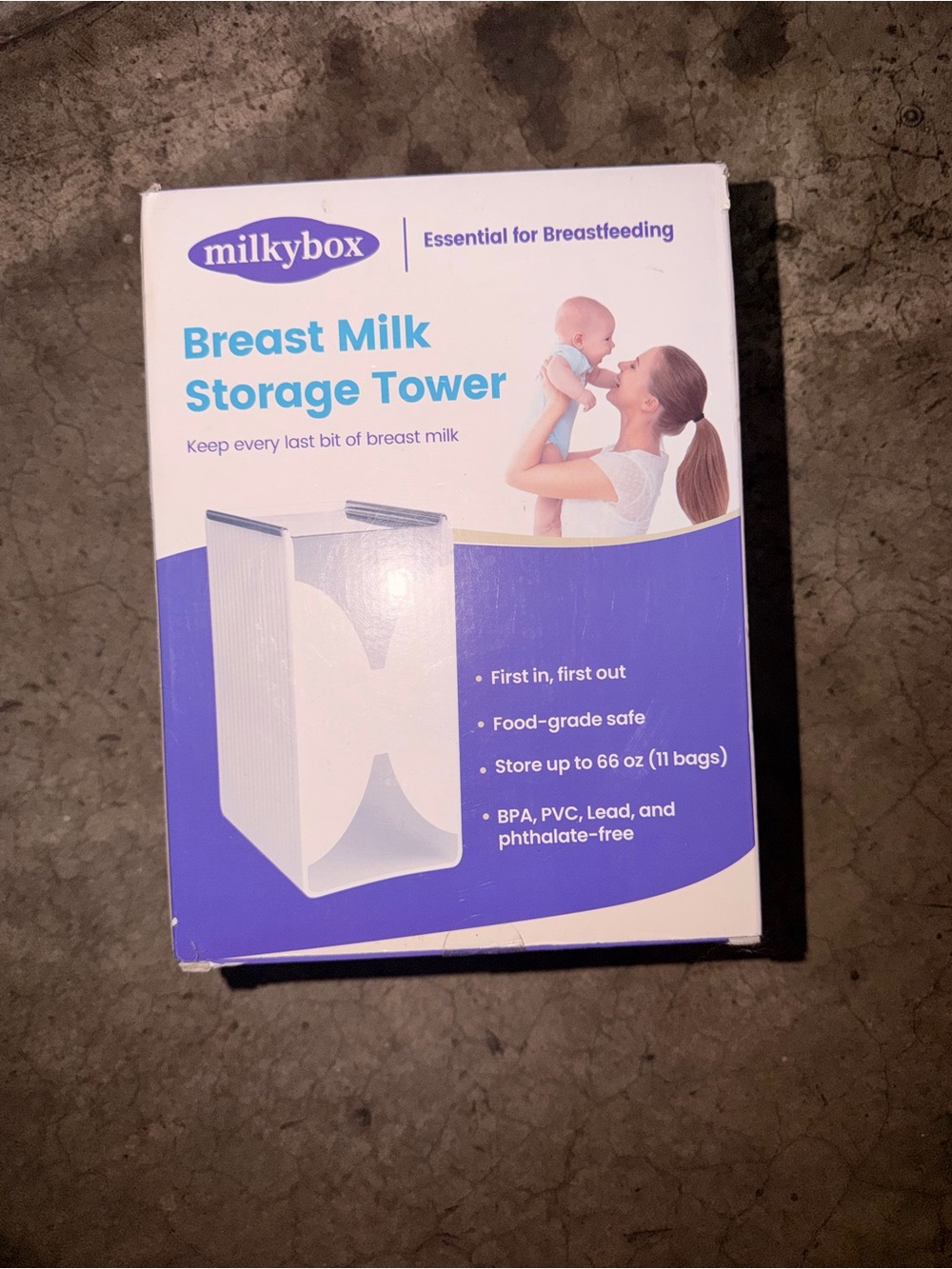 White Breast Milk Storage Tower